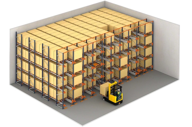Almacén compacto con Pallet Shuttle almacén compacto con Pallet Shuttle