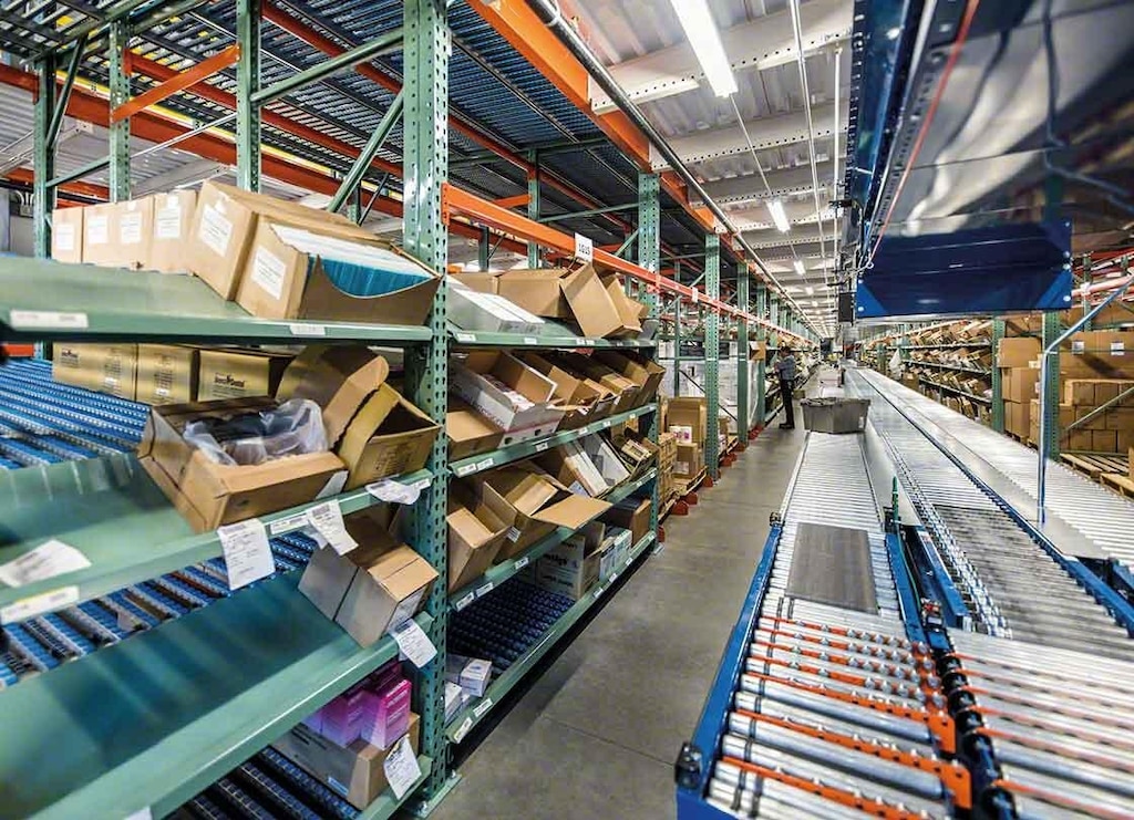 Zona de picking asistida por transportadores para cajas Zona de picking asistida por transportadores para cajas