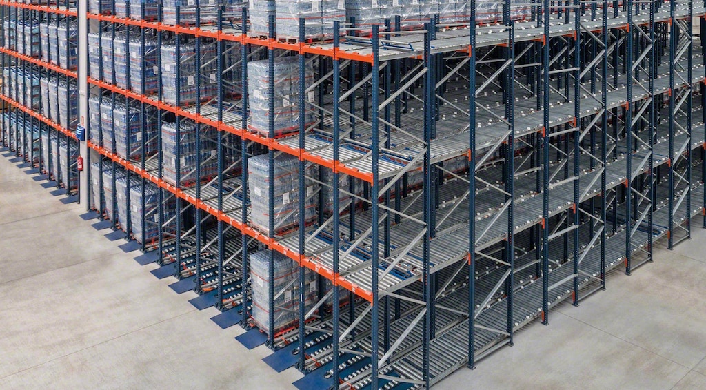 Estantería dinámica (Pallet Flow) Estantería dinámica (Pallet Flow)