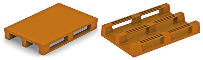 Estas estibas de plástico coinciden con el sistema constructivo de los europalets de madera. No tienen por qué dar problemas salvo si no son suficientemente resistentes.