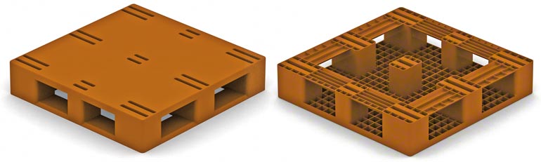 Este modelo se parece mucho a una estiba de madera del tipo 2.