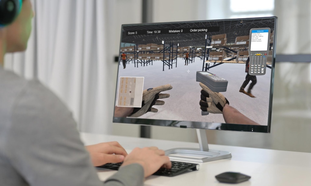 WarehouseGame Training es una bodega virtual altamente realista