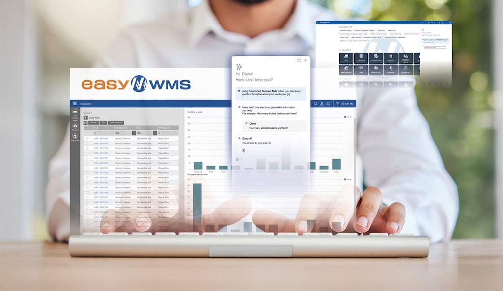 El sistema para logística de almacenes Easy WMS utiliza IA generativa