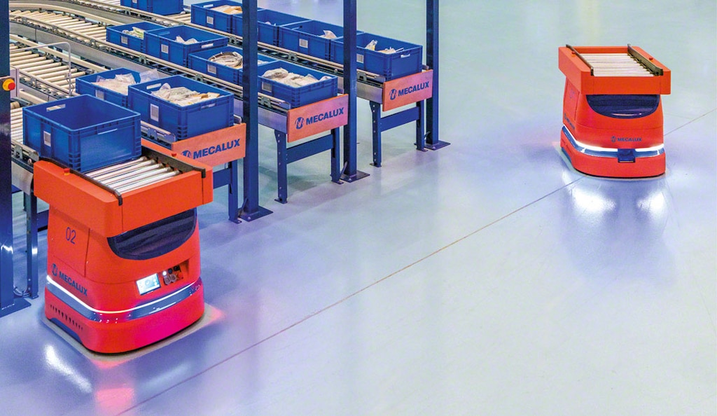 Capaces de generar mapas con SLAM, los AMR de Mecalux se adecuan perfectamente a las bodegas