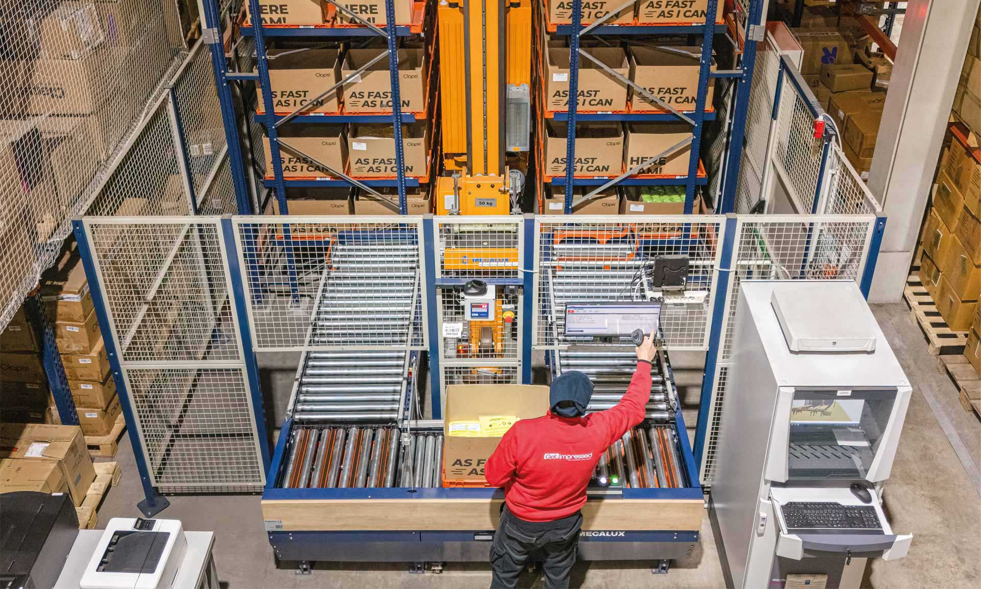 Get Impressed optimiza su logística con un sistema miniload en Turín