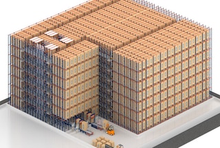 El Pallet Shuttle 3D es ideal para empresas con necesidades de almacenamiento masivo de estibas
